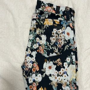 7 For All Mankind floral Skinny